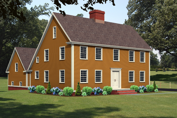 Saltbox Home Plan front elevation